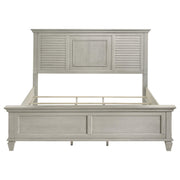 Franco Wood Eastern King Panel Bed Distressed White - 205331KE