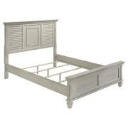 Franco Wood Queen Panel Bed Distressed White - 205331Q