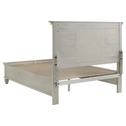 Franco Wood Queen Storage Panel Bed Distressed White - 205330Q