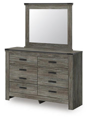 Frandern Full Bookcase Bed with Storage, Dresser and Mirror - B4480B11