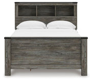 Frandern Full Bookcase Bed with Storage, Dresser and Mirror - B4480B11