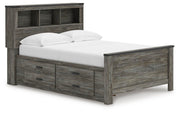 Frandern Full Bookcase Panel Bed with Storage, Dresser, Mirror and Chest - B4480B28