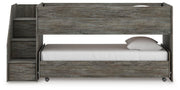 Frandern Gray Twin over Twin Loft Bed - B4480B13