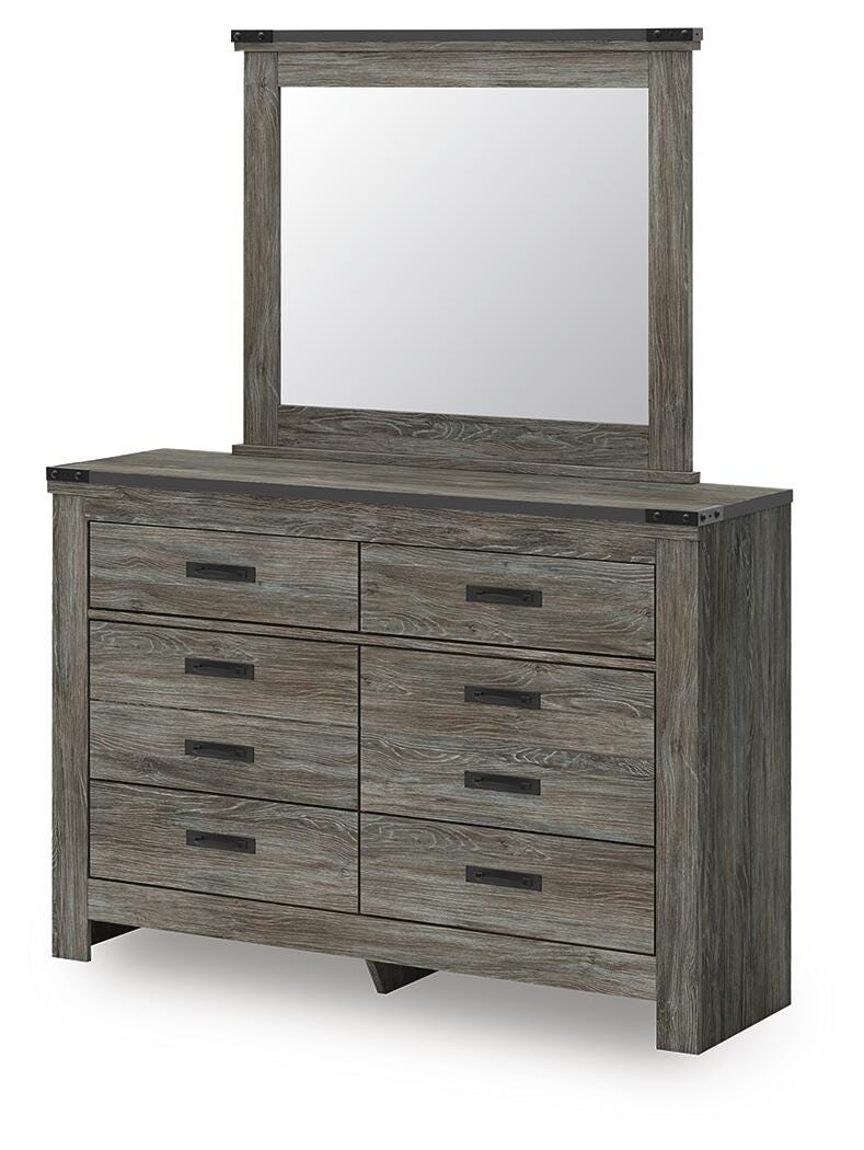 Frandern Queen Panel Bed, Dresser and Mirror - B4480B22