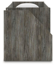Frandern Warm Gray Twin Over Twin Loft Bed and Mattresses - B4480B27