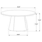 Franklin 2-piece Round Pedestal Coffee Table Set Dark Brown - 706438-S2