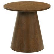 Franklin 2-piece Round Pedestal Coffee Table Set Dark Brown - 706438-S2