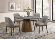 Franklin 50-inch Round Dining Table Grey and Dark Oak - 193820