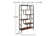 Frankwell Brown/Black Bookcase - Lara FurnitureBookcases