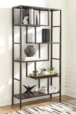 Frankwell Brown/Black Bookcase - Lara FurnitureBookcases