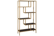Frankwell Gold Finish Bookcase - Lara FurnitureBookcases