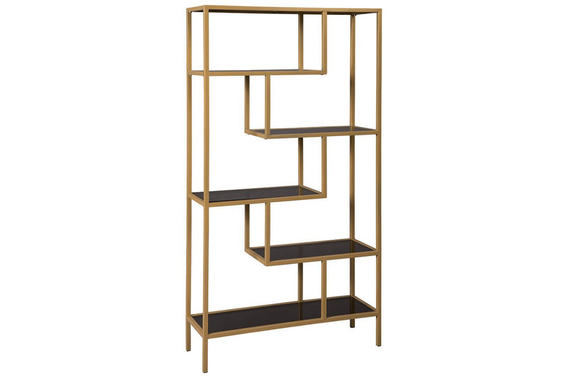 Frankwell Gold Finish Bookcase - Lara FurnitureBookcases