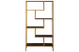 Frankwell Gold Finish Bookcase - Gate FurnitureBookcases