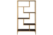 Frankwell Gold Finish Bookcase - Lara FurnitureBookcases