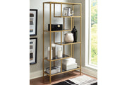 Frankwell Gold Finish Bookcase - Lara FurnitureBookcases