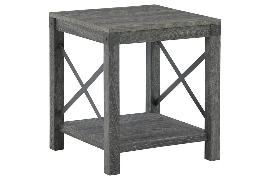 Freedan Grayish Brown End Table - Gate FurnitureEnd Table