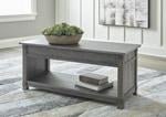 Freedan Grayish Brown Lift - Top Coffee Table - Gate FurnitureCoffee Table