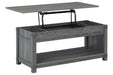 Freedan Grayish Brown Lift - Top Coffee Table - Gate FurnitureCoffee Table