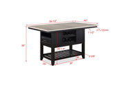 Frey Black/Gray Counter Height Dining Set - Lara FurnitureCounter Height Set