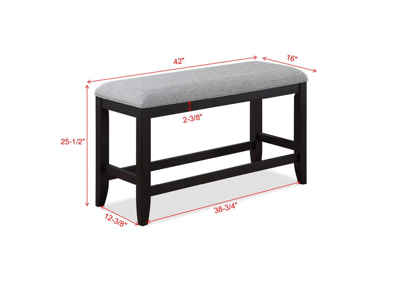 Frey Black/Gray Counter Height Dining Set - Lara FurnitureCounter Height Set