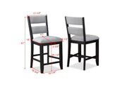 Frey Black/Gray Counter Height Dining Set - Lara FurnitureCounter Height Set