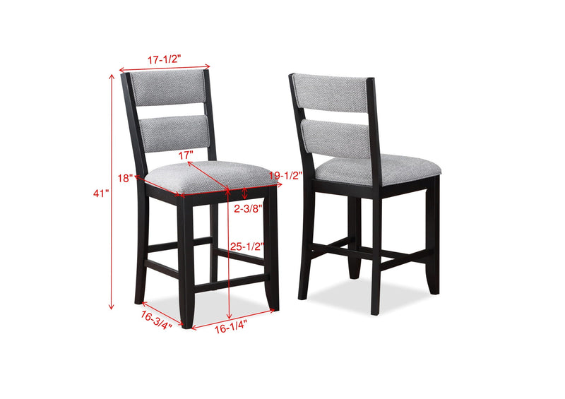 Frey Black/Gray Counter Height Dining Set - Lara FurnitureCounter Height Set