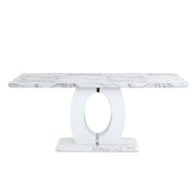 Fritch White Dining Room Set - Lara FurnitureDining Room Set