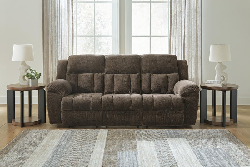 Frohn Chocolate Reclining Sofa and Loveseat - 37407U1