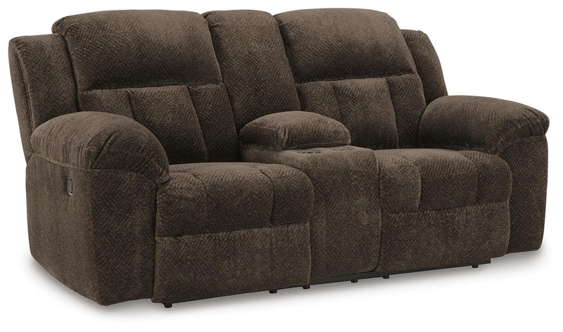 Frohn Chocolate Reclining Sofa and Loveseat - 37407U1