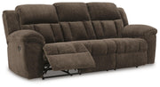 Frohn Chocolate Reclining Sofa and Recliner - 37407U2
