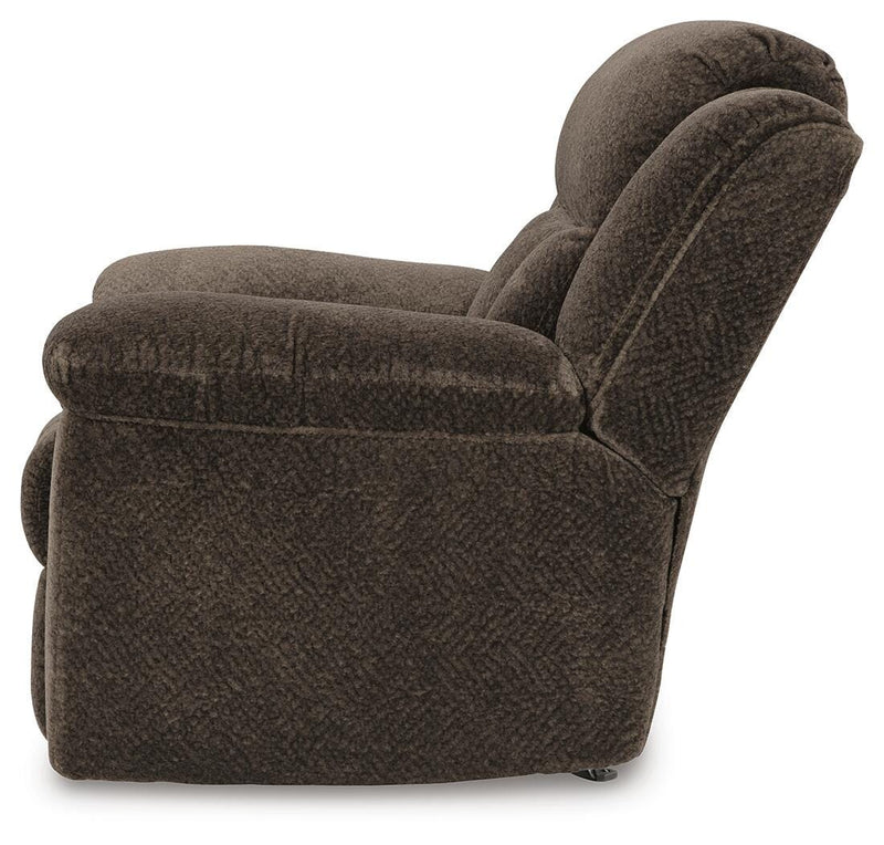 Frohn Chocolate Reclining Sofa, Loveseat and Recliner - 37407U4