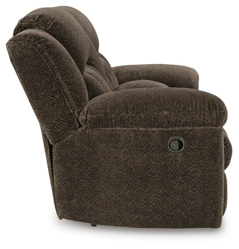 Frohn Chocolate Reclining Sofa, Loveseat and Recliner - 37407U4