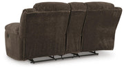 Frohn Chocolate Reclining Sofa, Loveseat and Recliner - 37407U4