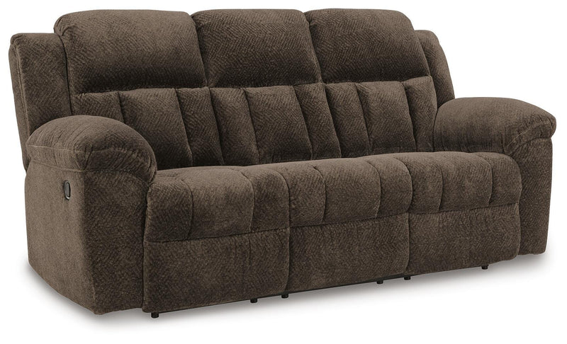 Frohn Chocolate Reclining Sofa, Loveseat and Recliner - 37407U4