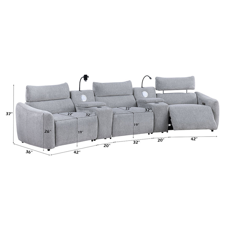 Fullar Modular Power Motion Armless Recliner - LV03312