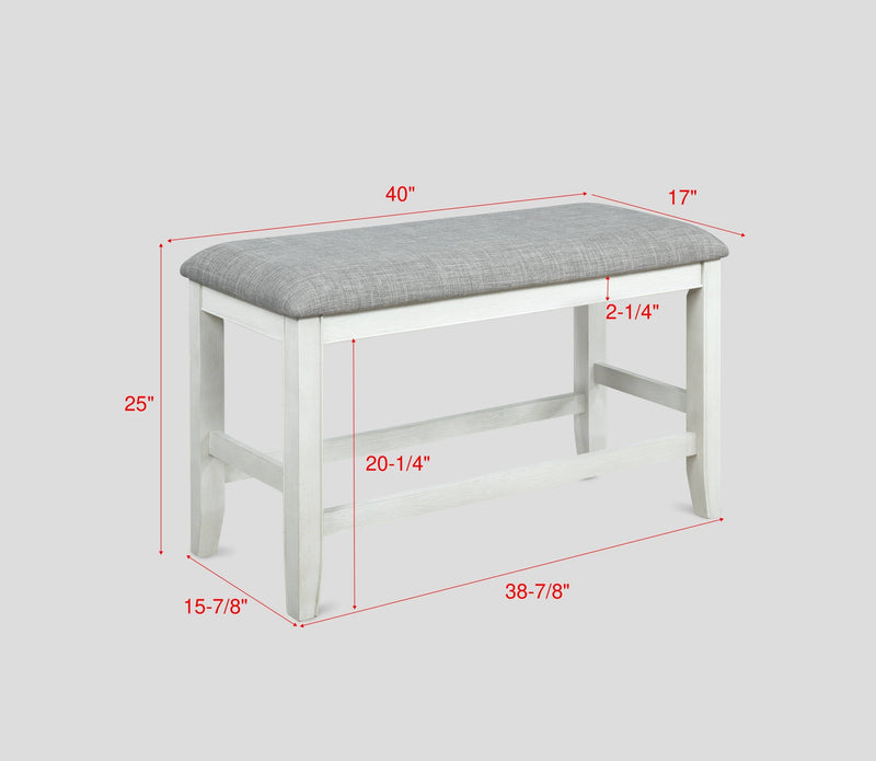Fulton Chalk/White Counter Height Dining Set - Lara FurnitureCounter Height Set