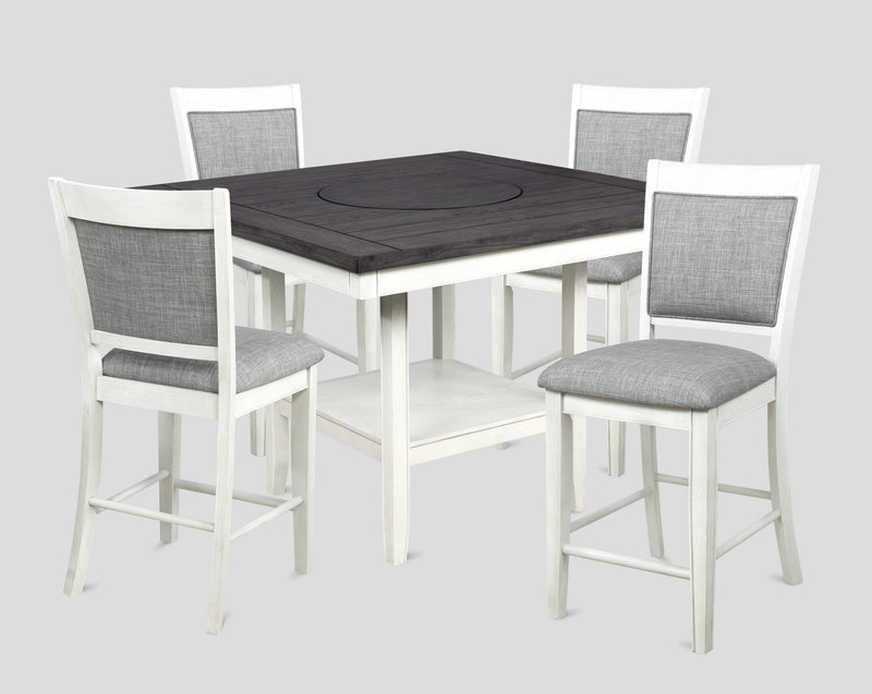 Fulton Chalk/White Counter Height Dining Set - Lara FurnitureCounter Height Set