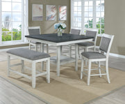 Fulton Chalk/White Counter Height Dining Set - Lara FurnitureCounter Height Set
