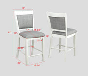 Fulton Chalk/White Counter Height Dining Set - Lara FurnitureCounter Height Set