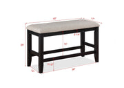 Fulton Charcoal/Light Gray Extendable Counter Height Dining Set - Lara FurnitureCounter Height Set