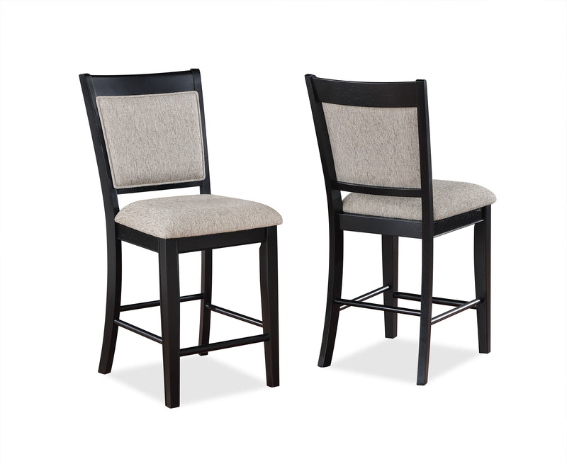 Fulton Charcoal/Light Gray Extendable Counter Height Dining Set - Lara FurnitureCounter Height Set