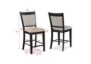 Fulton Charcoal/Light Gray Extendable Counter Height Dining Set - Lara FurnitureCounter Height Set