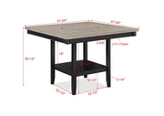 Fulton Charcoal/Light Gray Extendable Counter Height Dining Set - Lara FurnitureCounter Height Set