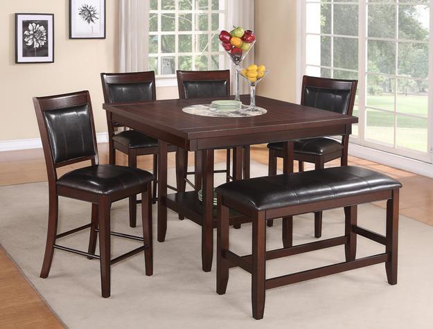 Fulton Dark Brown Counter Height Chair, Set of 2 - Lara FurnitureChair