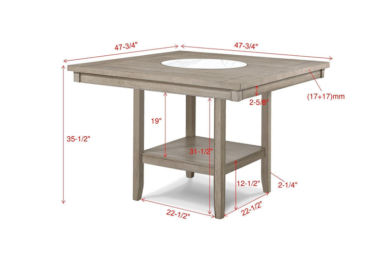 Fulton White Oak Counter Height Dining Set - Lara FurnitureCounter Height Set