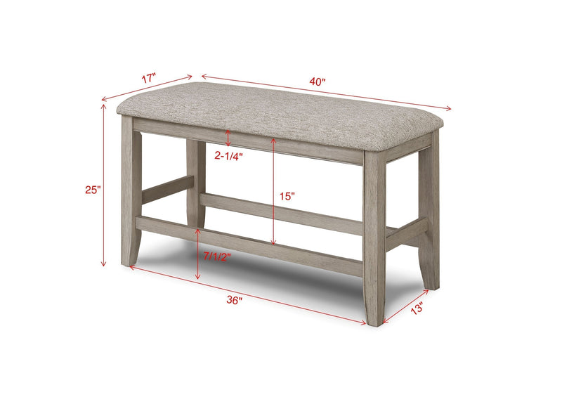 Fulton White Oak Counter Height Dining Set - Lara FurnitureCounter Height Set