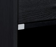 Furda 2-drawer LED Nightstand Bedside Table with Speaker Black Ash - 306132BLK