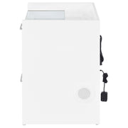 Furda 2-drawer LED Nightstand Bedside Table with Speaker White High Gloss - 306132WHT