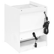 Furda 2-drawer LED Nightstand Bedside Table with Speaker White High Gloss - 306132WHT