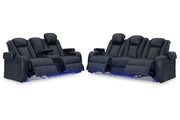 Fyne - Dyme Sapphire Power Reclining Living Room Set - Gate FurniturePower Reclining Living Room Set